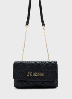 Love Moschino Chain Detailed Flap Over Clutche  - Image 1