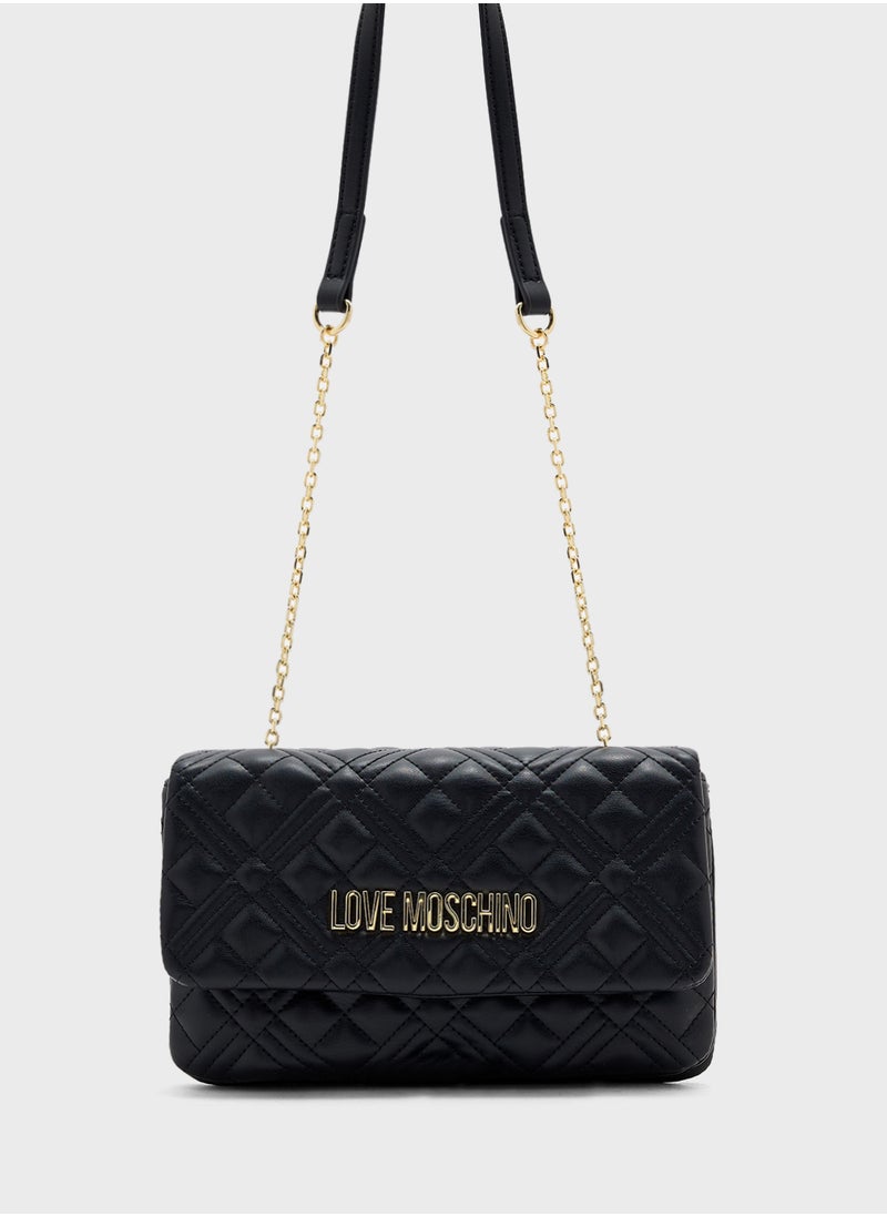 Chain Detailed Flap Over Clutche