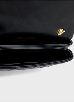 Love Moschino Chain Detailed Flap Over Clutche  - Image 5