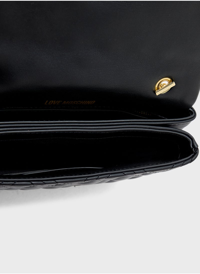 Chain Detailed Flap Over Clutche
