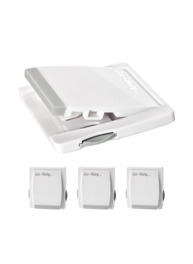 Eco-Baby Sliding Door Lock 4 Pack Child Proof Safety Window Locks For Glass Doors (Grey) - Image 1