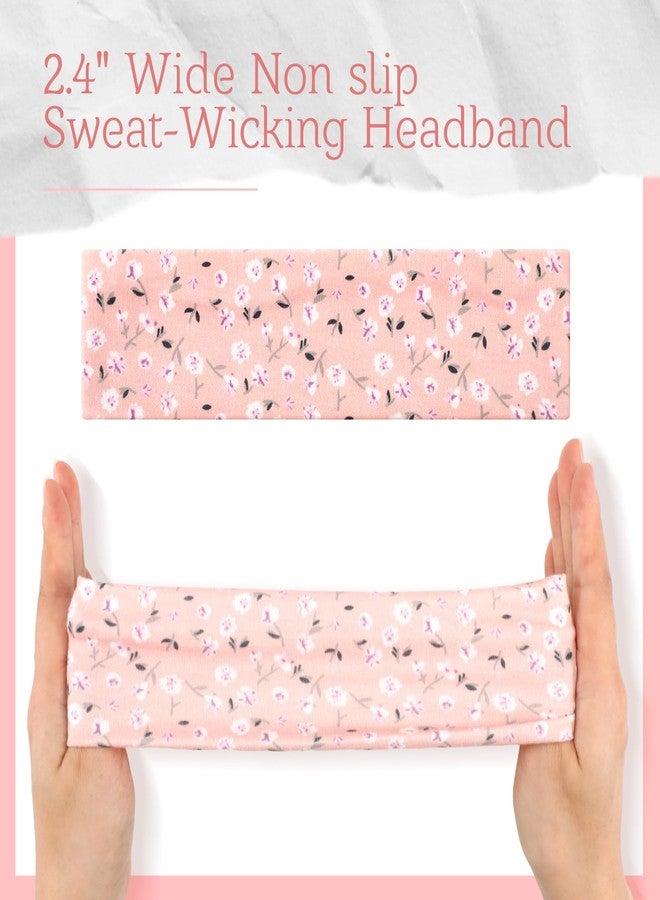 Skicuff مجموعة سكيكوف من 12 ربطة شعر عصرية مزينة بالزهور للنساء، ربطات شعر مطاطية مانعة للانزلاق، ربطات شعر من قماش ناعم مانع للانزلاق، إكسسوارات شعر مستوحاة من موضة الألفية الجديدة، ربطات شعر مخططة سميكة للفتيات، مناسبة لتمارين اليوغا - Image 2