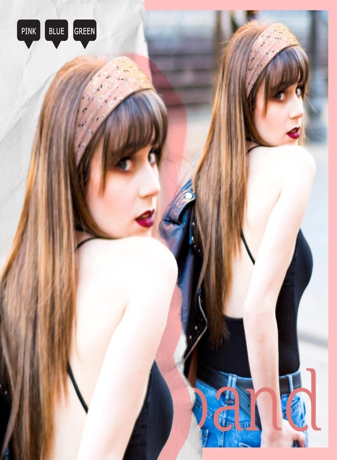 Skicuff مجموعة سكيكوف من 12 ربطة شعر عصرية مزينة بالزهور للنساء، ربطات شعر مطاطية مانعة للانزلاق، ربطات شعر من قماش ناعم مانع للانزلاق، إكسسوارات شعر مستوحاة من موضة الألفية الجديدة، ربطات شعر مخططة سميكة للفتيات، مناسبة لتمارين اليوغا - Image 5