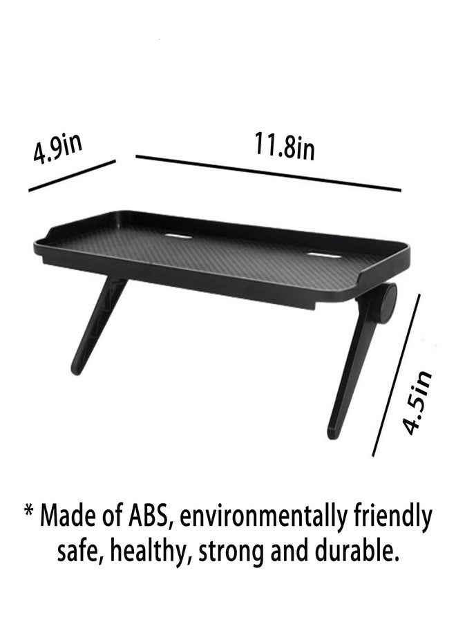 QIYUNI 2 Pieces TV Top Shelf Screen Monitor Top Storage Bracket Computer Screen Shelf Adjustable Bracke for Media Boxes Game Console Router Home Mount (Black, 11.8 x 4.9 Inch) - Image 5