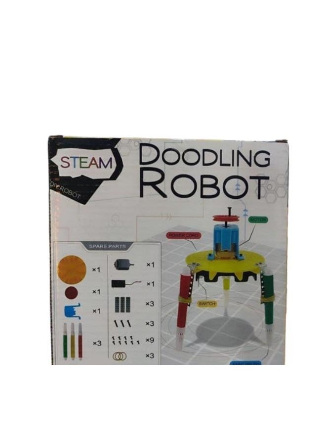 Steam - STEAM Doodling Robot Kit – DIY Creative Drawing Robot Educational STEM Toy – Kids Science Learning Set –+3 Ages – Includes Spare Parts and Accessories – Ideal for Fun & Learning - Image 1