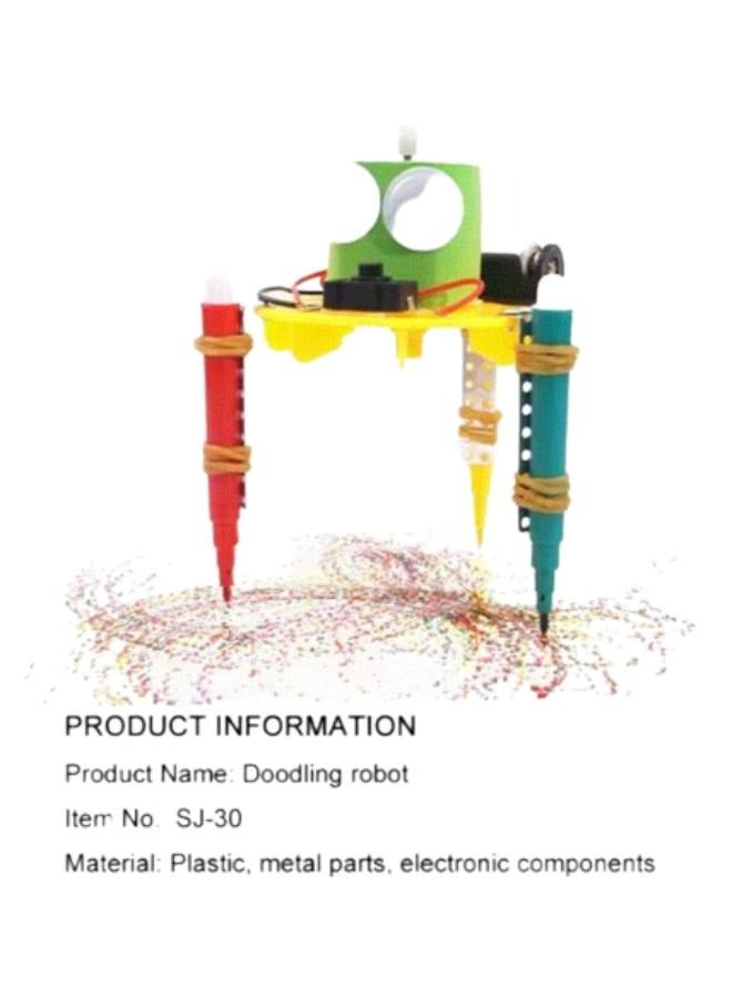 Doodling Robot Science Stem Kit -STEAM Doodling Robot Kit – DIY Creative Drawing Robot Educational STEM Toy – Kids Science Learning Set –+3 Ages – Includes Spare Parts and Accessories – Ideal for Fun & Learning - Image 1