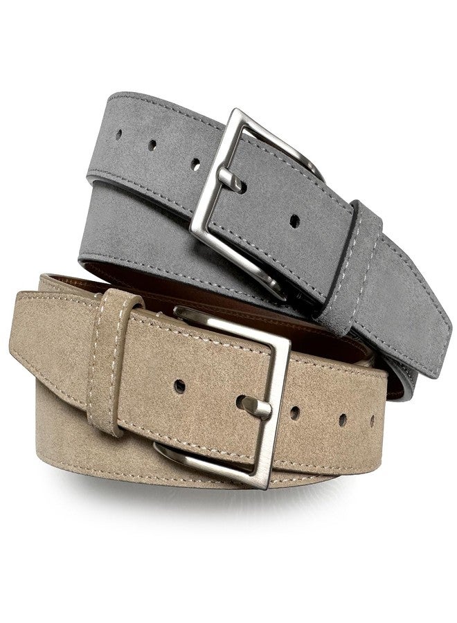 Belts.com 41104 Suede Belt Genuine Suede Leather Casual Jean Belt 1-1/2"(38mm) Wide (Taupe, 32) - Image 5