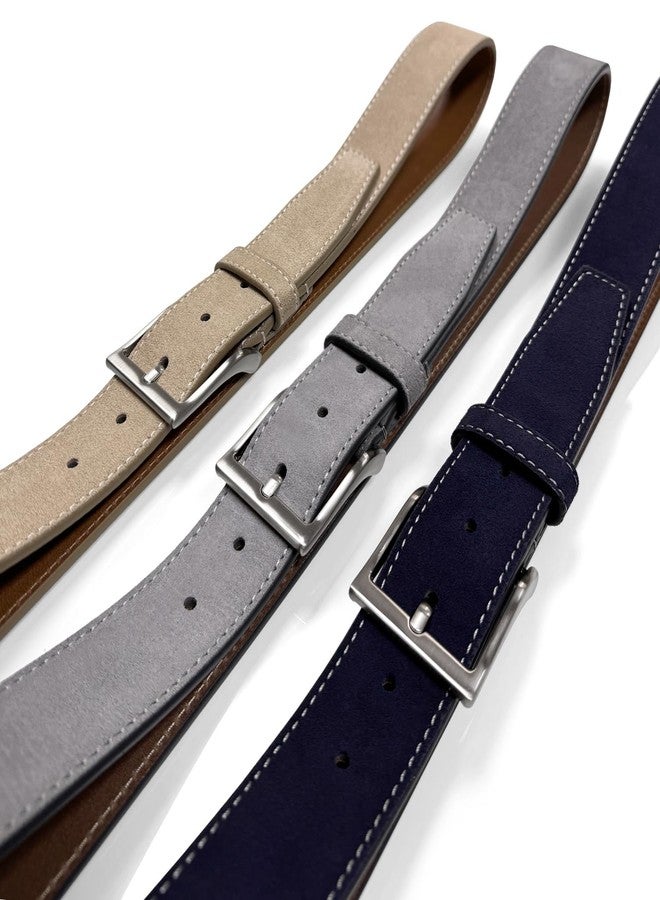 Belts.com 41104 Suede Belt Genuine Suede Leather Casual Jean Belt 1-1/2"(38mm) Wide (Taupe, 32) - Image 3