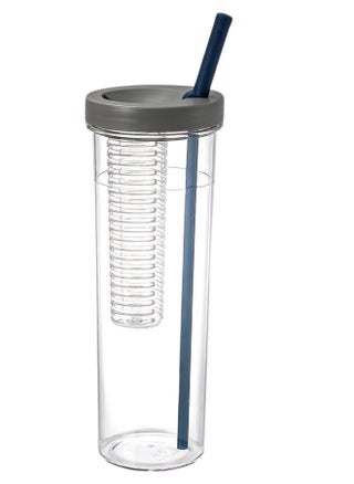 Detox Bottle Fruit Infuser with Straw Juice Drinking Bottle Portable Transparent Sports Water Bottle Large Capacity for Home, Office, Gym 700ml (Grey, Pack of 1) - pzsku/Z3E64DD0328CAB6F67642Z/45/1748154812/e595aa70-97eb-42f5-9252-883073eb6b47