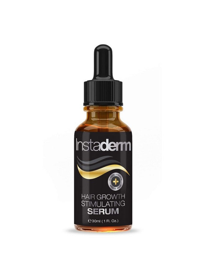 Instaderm Hair Stimulating Growth Serum- Extra Strength, DHT Blocker Hair Regrowth & Follicle Restoration Formula Treatment. Promotes Thicker, Fuller, Longer, Healthier Hair for Men & Women. - Image 1