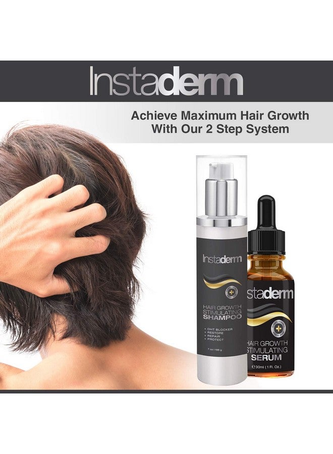 Instaderm Hair Stimulating Growth Serum- Extra Strength, DHT Blocker Hair Regrowth & Follicle Restoration Formula Treatment. Promotes Thicker, Fuller, Longer, Healthier Hair for Men & Women. - Image 4