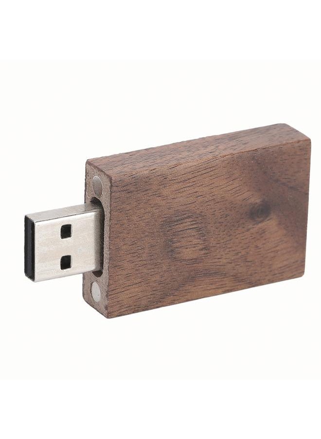 Thoraya CM10017 Walnut Big Square USB Drive with Wooden Box Creative USB Flash Drive 16GB  - Image 3
