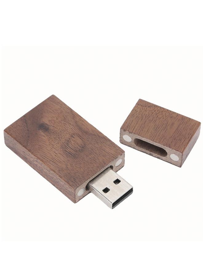 Thoraya CM10017 Walnut Big Square USB Drive with Wooden Box Creative USB Flash Drive 16GB  - Image 5