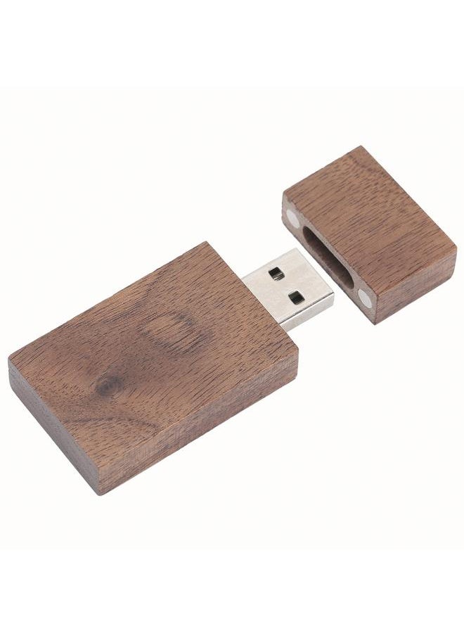 Thoraya CM10017 Walnut Big Square USB Drive with Wooden Box Creative USB Flash Drive 16GB  - Image 4