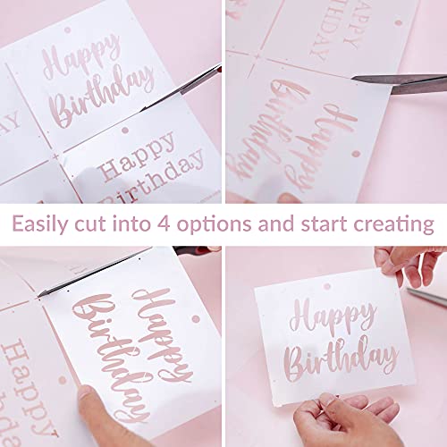 Lacupella Wish Greeting Baking Stencil with Script Serif Collegiate Typewriter Fonts for Cake, Large Cookie, Party, Events, Celebration, Drawing Journal (Happy Birthday) - Image 3