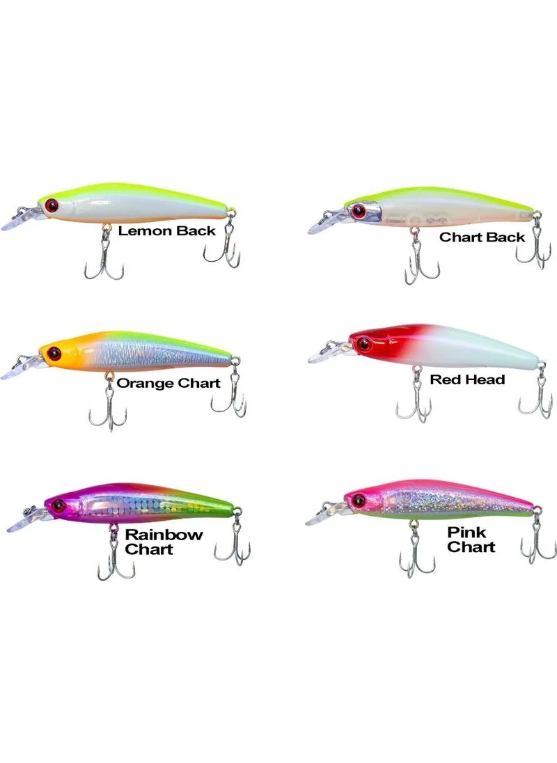 Ryuji Bubble Bait 8cm 12GR Sinking Model Fish Red Head