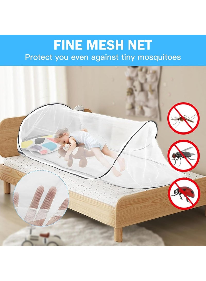 GUDOO Mosquito Net Travel 200 x 80 x 56 cm Mosquito Net Bed Mosquito Net Pop Up Foldable Portable Mosquito Net for Single Bed Mosquito Net Camping Single Mosquito Net Pop-Up Mosquito Net Bed  - Image 4