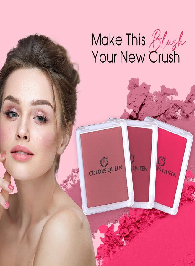 Colors Queen Sweet Cheek Matte Blush | Smooth Texture, Lightweight Long Lasting Matte Blusher Palette | Melts Effortlessly & Highly Pigmented Blusher Palette for Face Makeup (Shade - 09) - Image 5