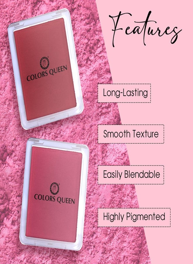 Colors Queen Sweet Cheek Matte Blush | Smooth Texture, Lightweight Long Lasting Matte Blusher Palette | Melts Effortlessly & Highly Pigmented Blusher Palette for Face Makeup (Shade - 09) - Image 3