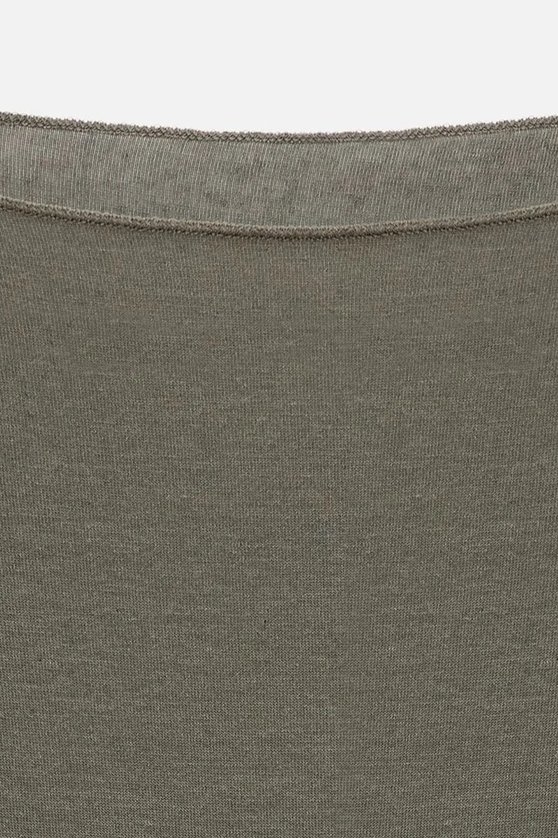 Dilvin Olive Green DILVIN Slim Fit Boat Neck Long Sleeve Knit Blouse for Women | Best Price UAE