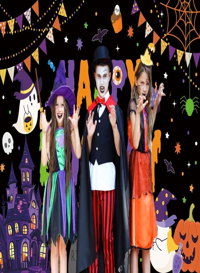 INRUI Halloween Booday Photography Backdrop Cute Spooky Ghost Birthday Decor Happy Boo Day Party Banner (8x6FT) - Image 3