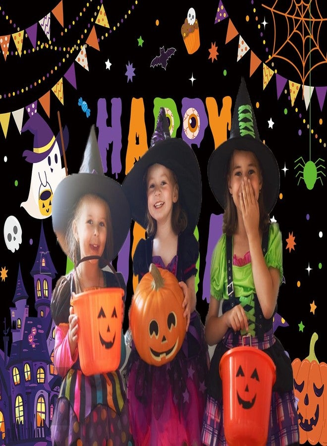 INRUI Halloween Booday Photography Backdrop Cute Spooky Ghost Birthday Decor Happy Boo Day Party Banner (8x6FT) - Image 2