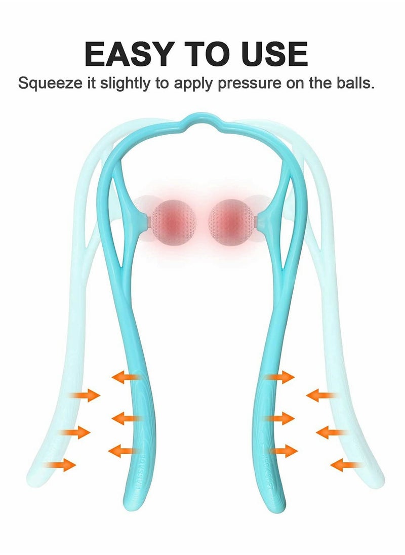 Excefore Neck Massager, Manual Self-Muscle Massage, Shoulder Acupressure Trigger Points, Deep Tissue Massage  - Image 5