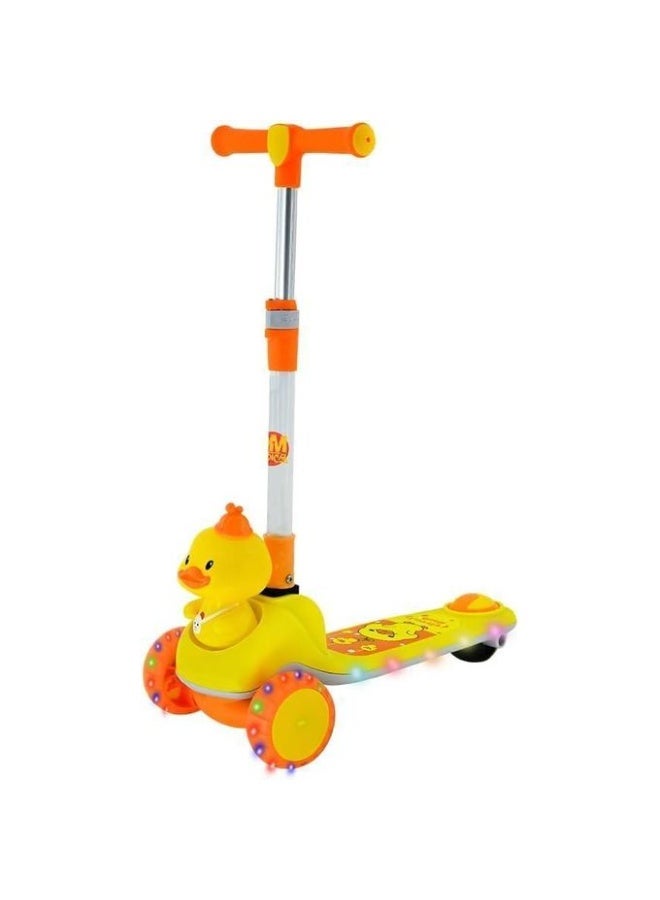 سكوتر أطفال قابل للطي بثلاث عجلات - عجلات مضيئة ونظام توجيه بالانحناء