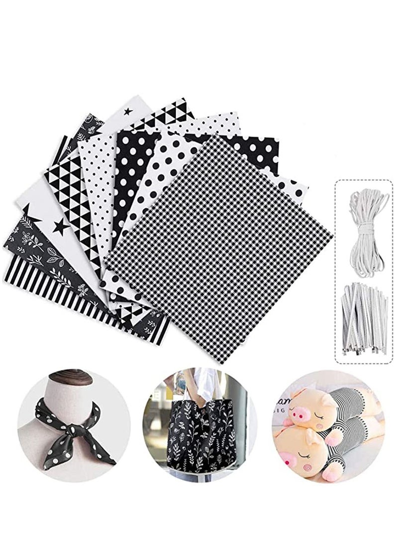 KASTWAVE 8 Pcs Large 50 x 50 cm Different Pattern Patchwork Fabric Craft Printed TOP Cotton Mixed Bundle Quilting With Flower Pattern Art and Craft Set for Scrapbooking Quilting  - Image 3