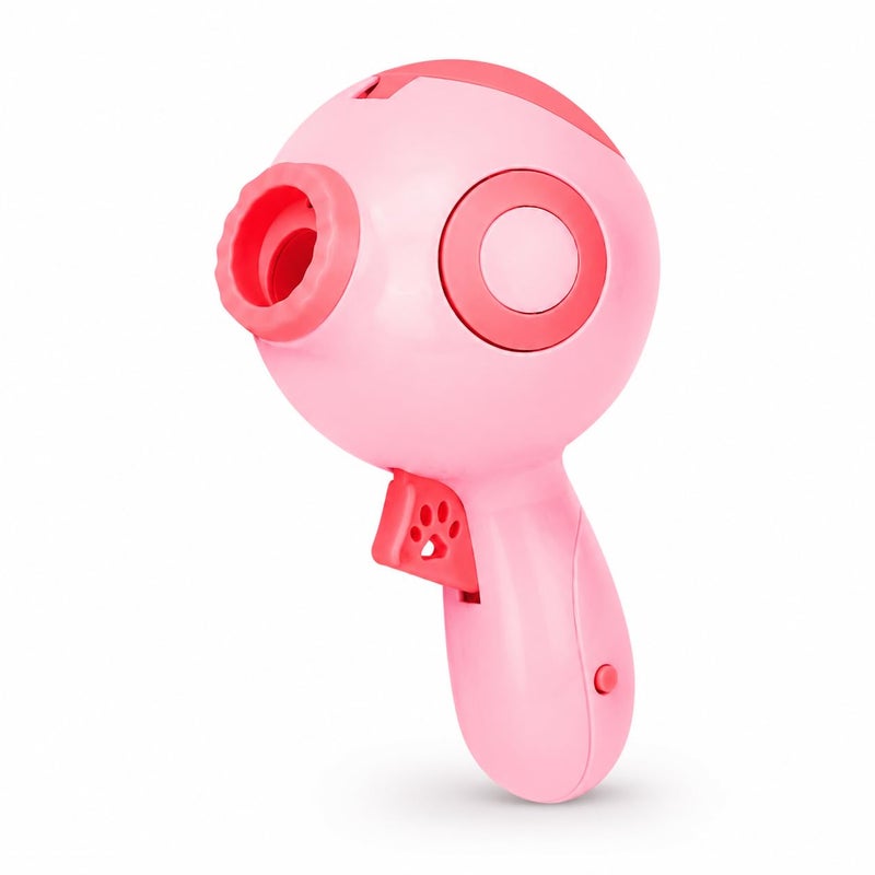 2 in 1 Interactive Pet Toy – Cat Laser Pointer & Dog Treat Launcher – Portable Training & Stimulation Tool with Ergonomic Handle for Indoor & Outdoor Use (Pink) - Image 1