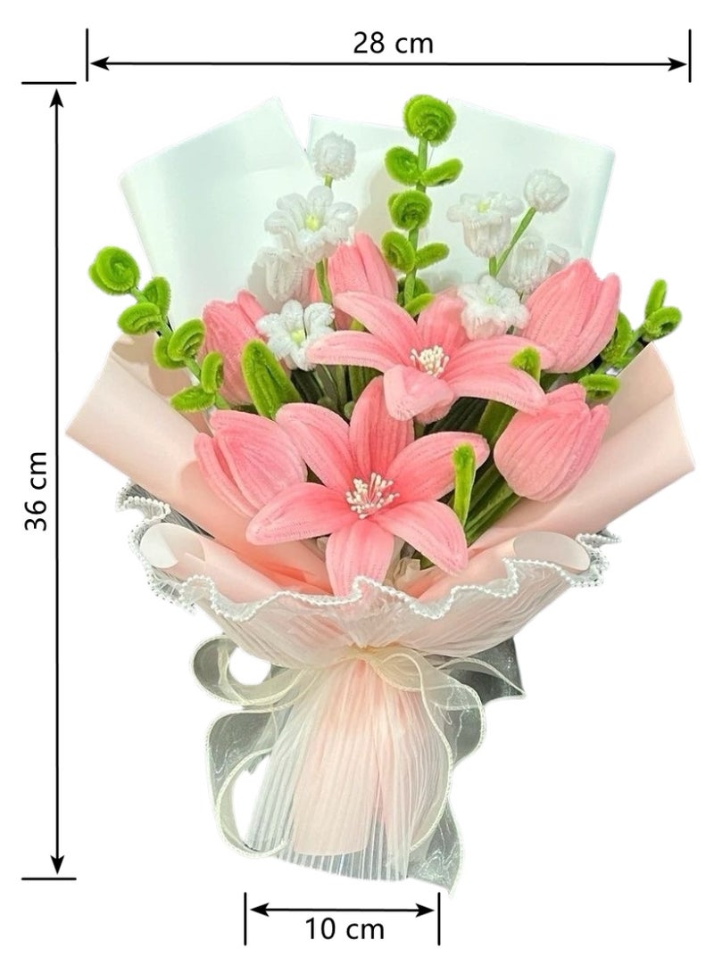 Hand-woven tulip bouquet, graduation gift, holiday gift - Image 2