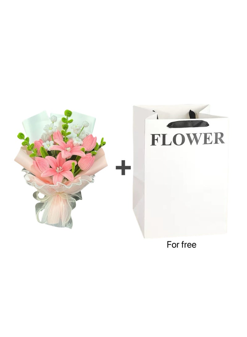 Hand-woven tulip bouquet, graduation gift, holiday gift - Image 3