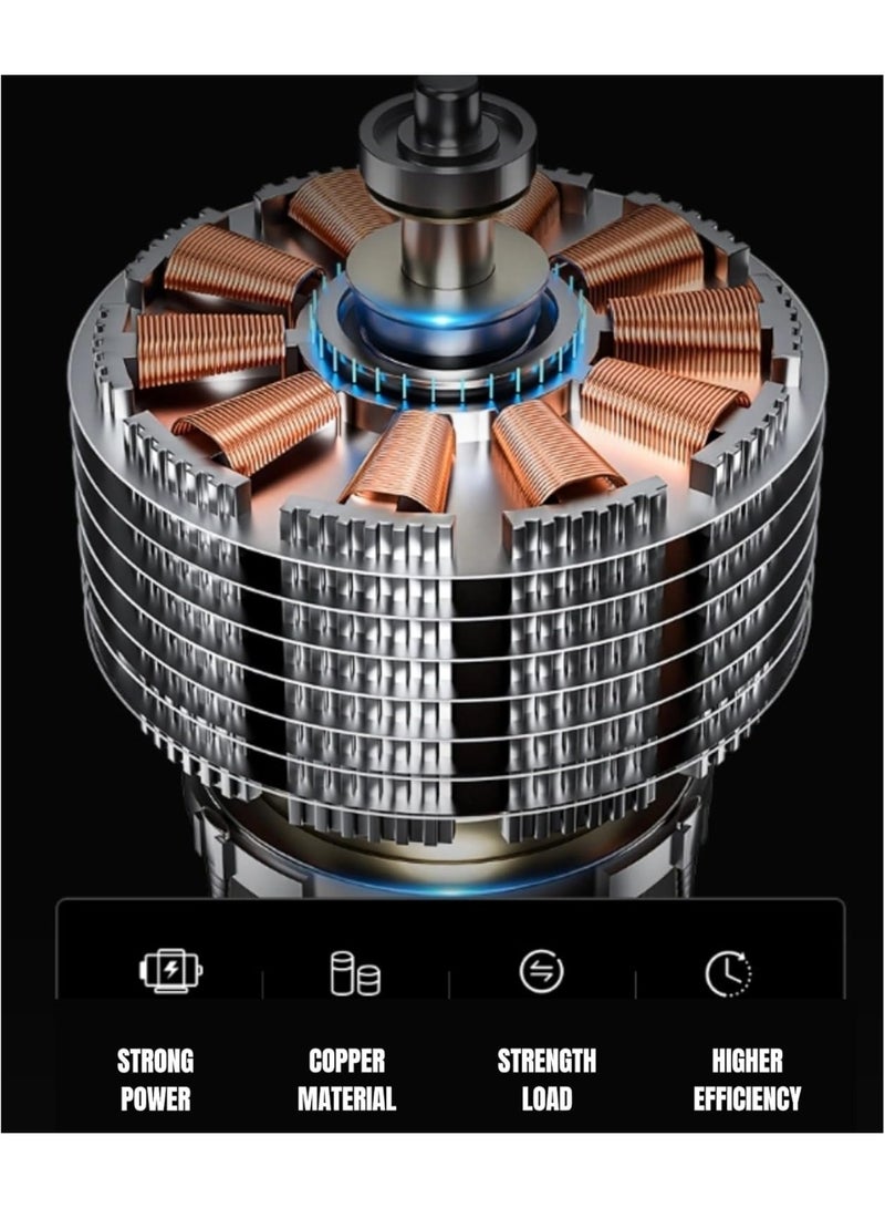 GearZone مسدس دبابيس لاسلكي 21 فولت مع شاحن سريع و 2 بطارية ليثيوم و 1000 دبوس مستقيم و 1000 دبوس مشفر معبأة في حقيبة أدوات - Image 2