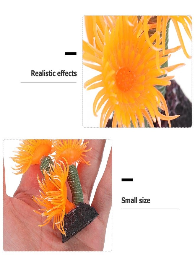 Balacoo Artificial Aquarium Coral Ornament: Resin Coral Reef Decor for Aquarium Landscape, Betta Fish Tank Plants Decor (Orange, 3.1 Inch) - Image 3