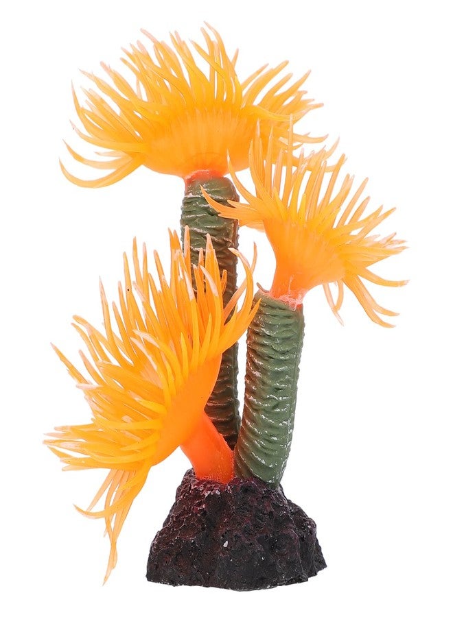 Balacoo Artificial Aquarium Coral Ornament: Resin Coral Reef Decor for Aquarium Landscape, Betta Fish Tank Plants Decor (Orange, 3.1 Inch) - Image 1