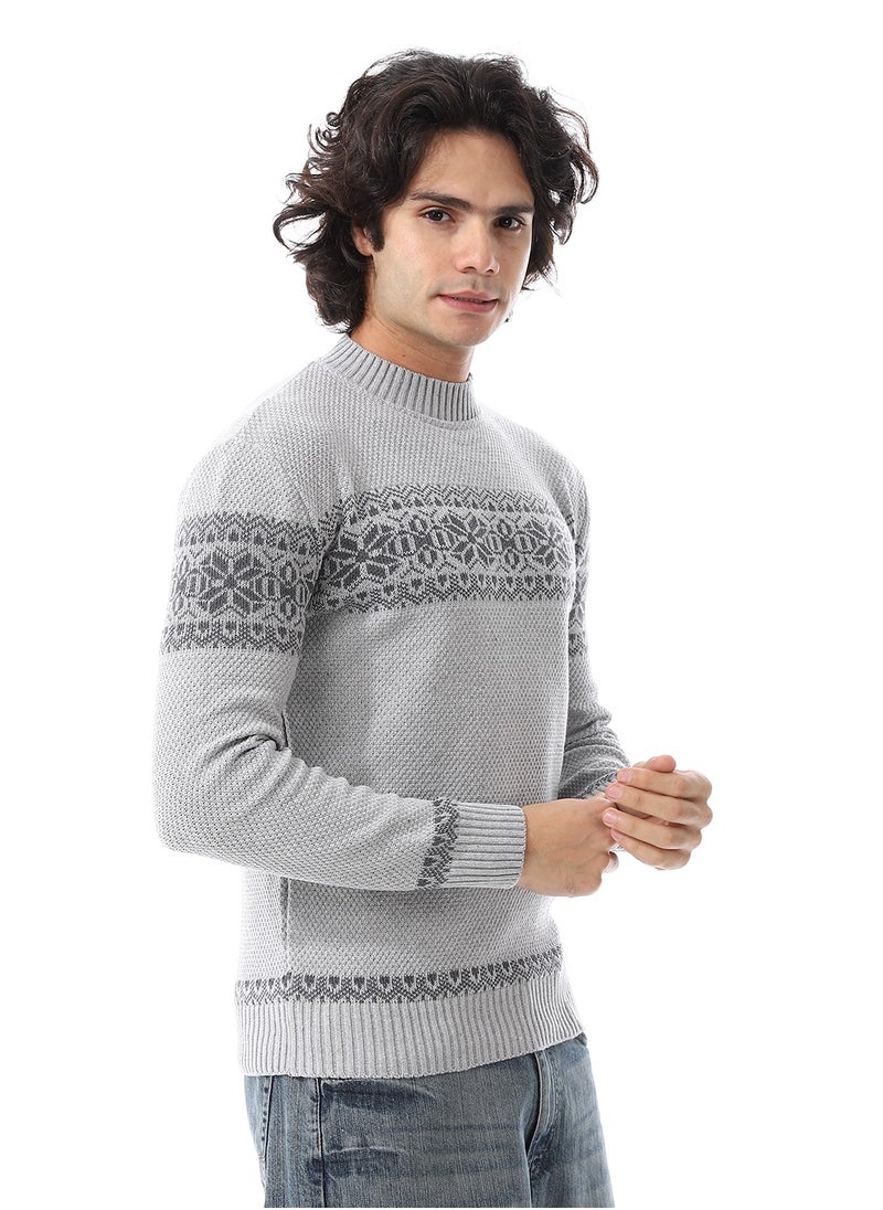 Caesar - Wool Men Pullover With Multi Design - Image 1
