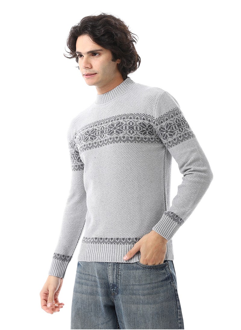 Caesar - Wool Men Pullover With Multi Design - Image 1