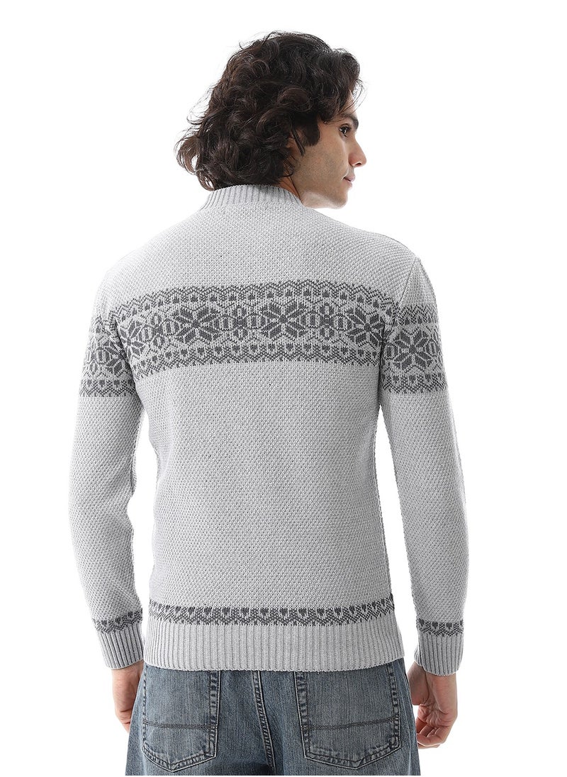 Caesar - Wool Men Pullover With Multi Design - Image 1