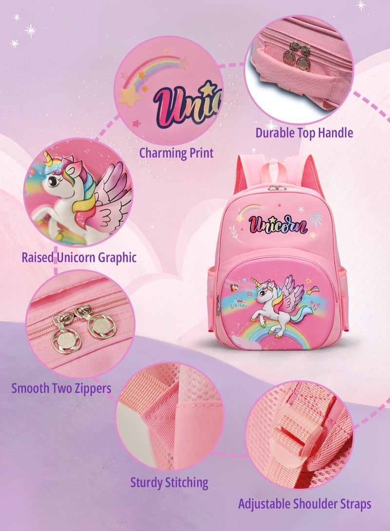 Unicorn School Bags for Girls, Kids Travel Bag, Cute Toddler Backpack, Kids school Backpack, Girls Gift, Pink - Image 3