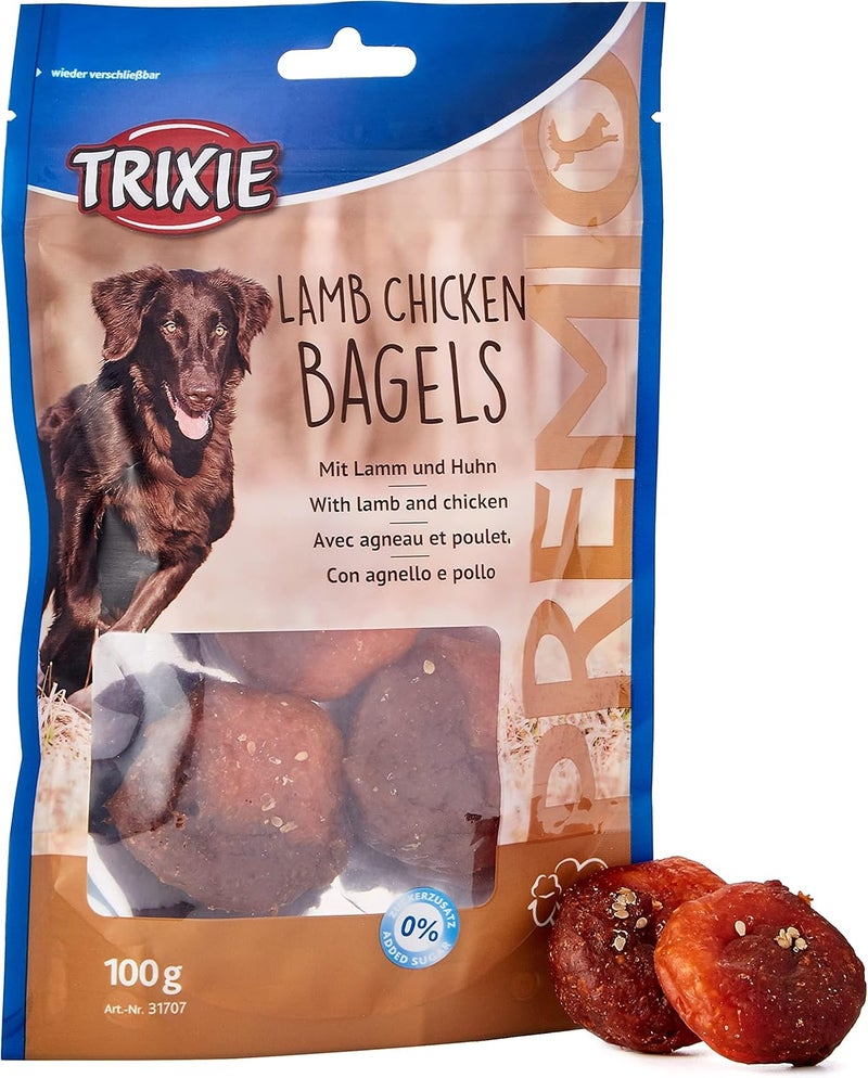Trixie Premio Lamb Chicken Bagels Dog Treats - 100G - Image 1