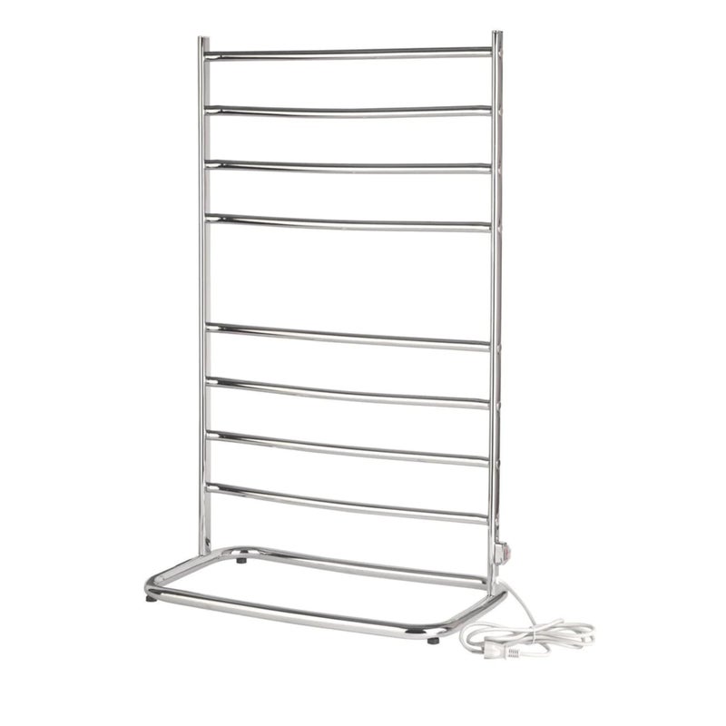 Warmrails Warmrails Hyde Park Towel Warmer  FreeStanding Towel Warmer Rack for Drying Towels and Garments  39Inch Chrome Finish Frame with 8 Bars  Model WHC