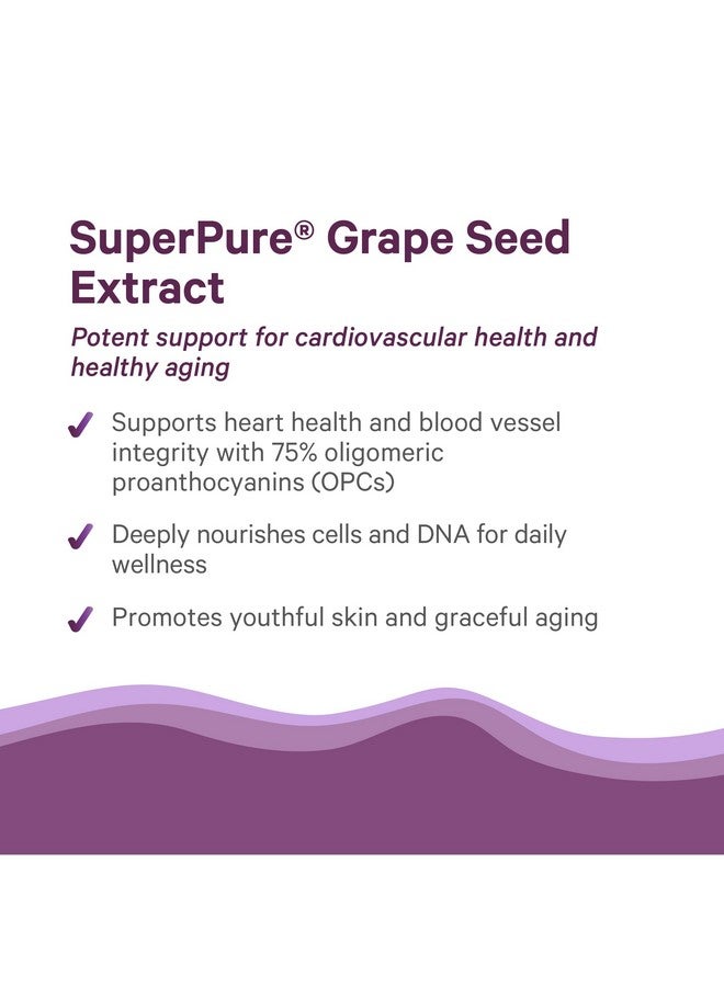 Pure Synergy SuperPure Grape Seed Extract | Organic Grape Seed Polyphenols Supplement with Whole Fruit | for Heart Health, Skin, and Healthy Aging Support (60 Capsules) - Image 4