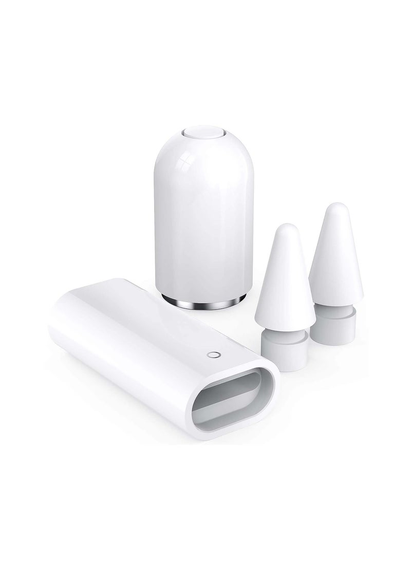 for Ipencil Magnetic Cap Plus Adapter and Tips Replacement Accessories Set for Apple Pencil 1st Generation, Accurate Docking Not Easy to Loose for Apple Pencil Steadly (Cap+Tips+Adapter) - Image 1