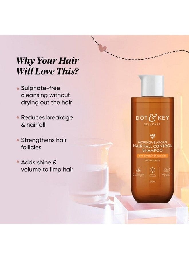 Dot & Key Argan Oil Hairfall Control Shampoo With Moringa & Keratin For Dry Hair Sulphate Free; 20Ml  - Image 3