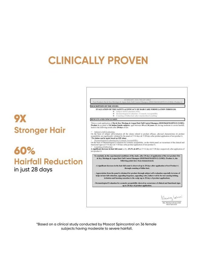 Dot & Key Argan Oil Hairfall Control Shampoo With Moringa & Keratin For Dry Hair Sulphate Free; 20Ml  - Image 4