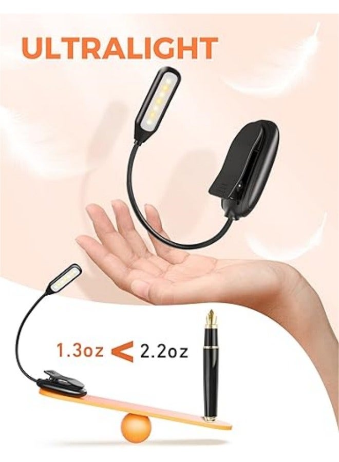 general Book Light for Reading in Bed, 10 Hours Runtime Rechargeable Book Light Clip on, Lightweight Small Book Reading Light for Reading in Bed - Image 3