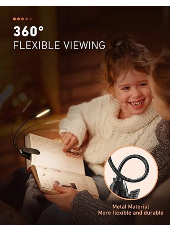 general Book Light for Reading in Bed, 10 Hours Runtime Rechargeable Book Light Clip on, Lightweight Small Book Reading Light for Reading in Bed - Image 4