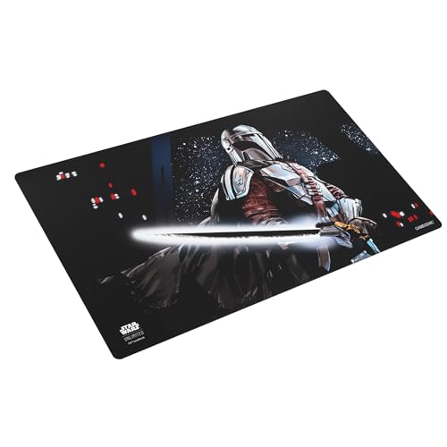 Gamegenic Star Wars Unlimited Mandalorian Prime Game MAT Officially Licensed FullColor Printed Playmat SlipResistant 24 by 14 Rubber Mat Compatible with TCGs LCGs Made by Gamegenic - Image 1