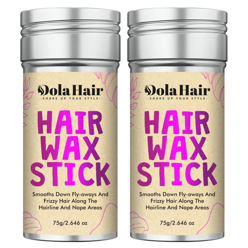 Dolahair Hair Wax Stick for Flyaways Smoothing and Slick Back  Hair Pomade for Women and Kids 2 Pack