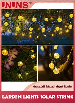 UNUNS Garden Lights,Solar String Light Outdoor,12M 100 LED Round Bulb String Lights,Warm White Crystal Ball Fairy Lights,Decoration Lighting For Patio Garden Gazebo Yard Party Home Decor  - Image 5